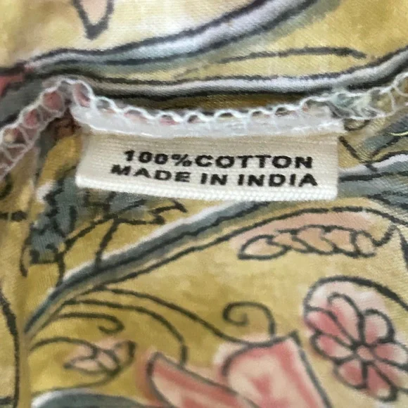 100% Cotton Green Floral Maxi Dress - Picture 15 of 16